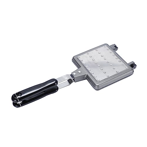 Healifty Aluminium Form mit Hitze Griff DIY Waffelmaker für Leckere Belgische Waffeln und Pfannkuchen aus Langlebiger Aluminiumlegierung Leicht zu Reinigen Lagern von Healifty