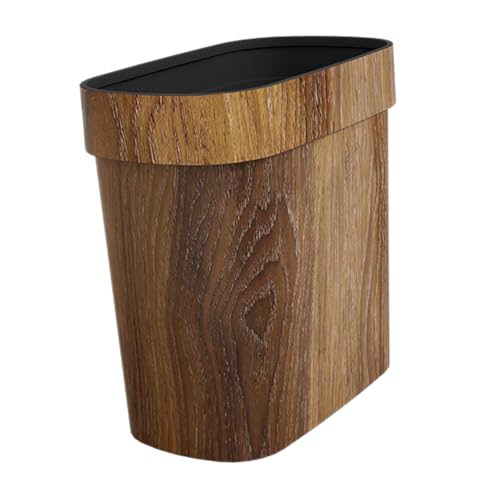 Healifty Decorative Wastebasket mit Kunstholz Eleganter Mülleimer für Bad Küche Büro Schlafzimmer und Platzsparender Abfallkorb für Effiziente Nutzung Jedem von Healifty
