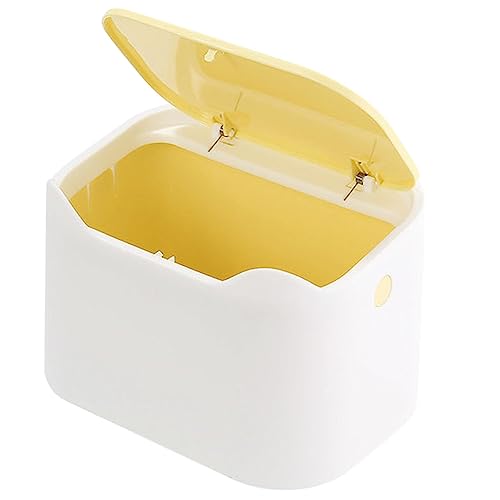 Healifty Desktop Mülleimer mit Deckel Kleiner Abfalleimer aus Kunststoff für Büro Schlafzimmer Badezimmer Geruchsicherer Praktischer Mülleimer für Haushalt und Kinderzimmer von Healifty
