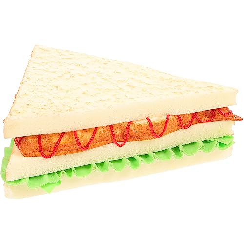 Healifty Fake Food Realistic Artificial Sandwich Fake Bread Simulation Künstliche Lebensmittel Faux Brot Dessert Dekor Fenster Display Foto Requisiten Sandwich Fake Food Realistic Cake von Healifty