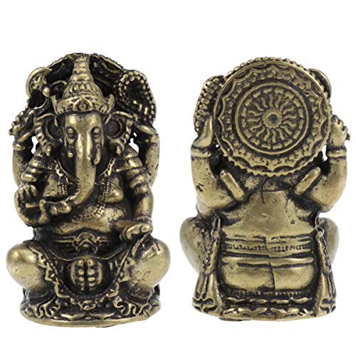 Healifty Ganesha Statue Elefant Gott Figur Kupfer Ganesha Elefant Buddha für Büro Zuhause von Healifty