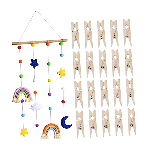 Healifty Hängender Fotoaufhänger aus Langlebigem Material Wanddekoration für Kinderzimmer Bilderorganisator mit Clips für Postkarten und Fotos Raumdekor für Persönliche Note von Healifty