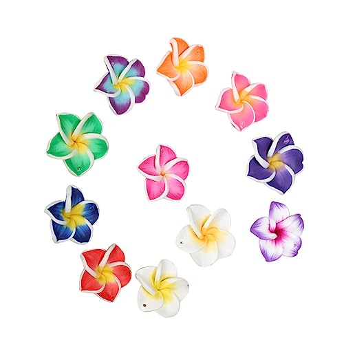 Hawaiian Luau Lose Plumeria Polymer Ton Perlen Blumen Perlen DIY Zubehör für Schmuckherstellung 50 Stück von Healifty