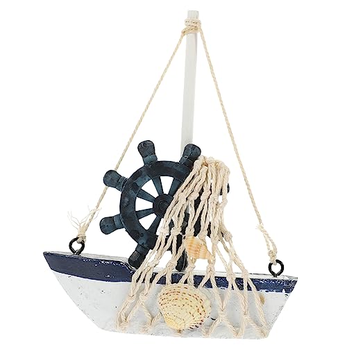 Healifty Holz Segelboot Modell Mediterranes Nautisches Dekorationsstück für Tisch und Büro Einzigartiges Design aus Holz als für Segelenthusiasten Langlebig und Gefertigt von Healifty