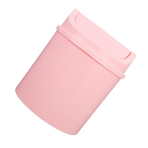 Healifty Kapazität Kompakter Abfalleimer für Schreibtisch Schlafzimmer und Vanity Kleiner Desktop Müllcontainer Rosa von Healifty