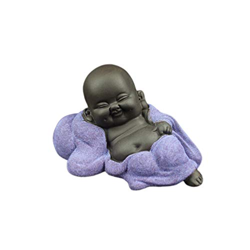 Healifty Kreative Buddha Statuen Keramik Kleine Niedliche Buddha Statue M?nch Figur Kreative Baby Handwerk Puppen Ornamente Geschenk Chinesische Zarte Keramik Kunst Und Handwerk von Healifty