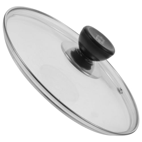 Healifty Küchentopfabdeckung aus Universeller Stabiler Glasdeckel mit Entlüftungsloch für Wok und Töpfe Praktische und Langlebige Kochgeschirrabdeckung zur Frischhaltung von Healifty