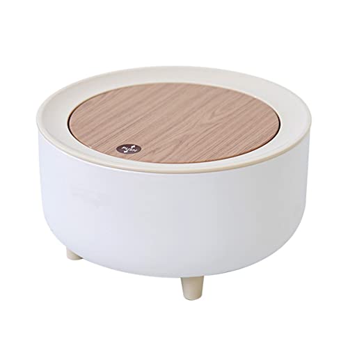 Healifty Mini Tischmülleimer mit Druckdeckel Praktischer Abfallbehälter für Büro Zuhause und Schlafzimmer für Schreibtische Kaffeetische und Nachttische Weiß Abs Material von Healifty