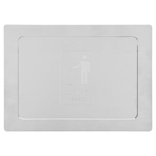 Healifty Mülleimerdeckel: Eingebetteter Mülleimer-Schiebedeckel, eingebauter Schrank-Müllschluckerdeckel, seitlich zu öffnende Innenklappe aus Edelstahl für Küchenrestaurants und Milchteeläden von Healifty