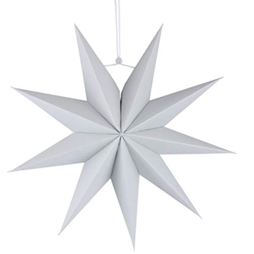 Healifty Papierstern Lampe Lampenschirm 30cm Papier Weihnachtssterne mit Beleuchtung 3D Leuchtstern Fensterdeko Stern Weihnachten Beleuchtet Christbaumspitze für Xmas Party Weihnachtsbaum Deko von Healifty