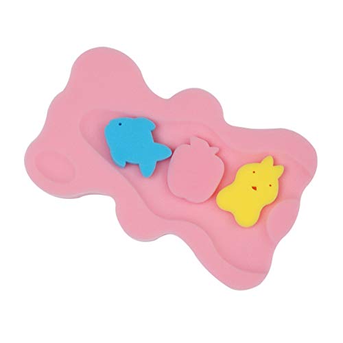 Healifty Schwamm Babywannenmatte rutschfeste Babywanne Schwamm Kissen Kissen-Skid Badewanne Säuglingsbad Pad Neugeborenen Sitz für Die Babypflege (Rosa) von Healifty