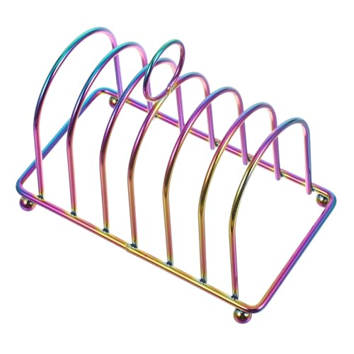 Healifty Edelstahl Brotscheibenständer Und Toasthalter Für Küche Platzsparendes Design Multifunktionales Regal Modernes Küchenthekenregal Für Brot Und Bücher von Healifty