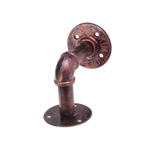 Healifty Vintage Wrought Iron Wandregal mit Holzpartition Retro Dekorationsrahmen für Wand Zufällige Holzfarbe und Maserung Vielseitig Einsetzbar als Bücherregal Trockenständer oder von Healifty