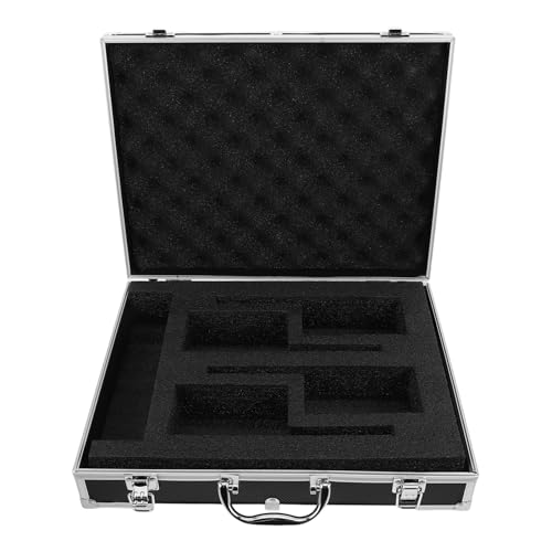 Healifty Mikrofon-Organizer Steckplätzen Aufbewahrungsbox Für Mikrofone Mit Weichem Futter Tragetasche Mit Griff Für Reisen Und Veranstaltungen von Healifty