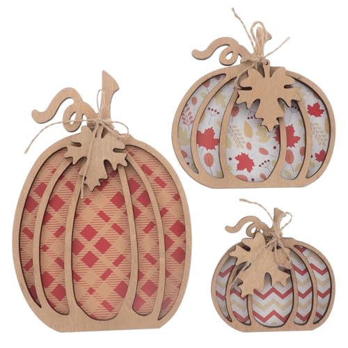 Herbst-Holz-Kürbis-Hängeschild: 1 Set Herbstwand-Tischschilder Dekor für Zuhause, Erntedankfest, Bauernhaus, Wohnzimmer, Ernte von Healifty
