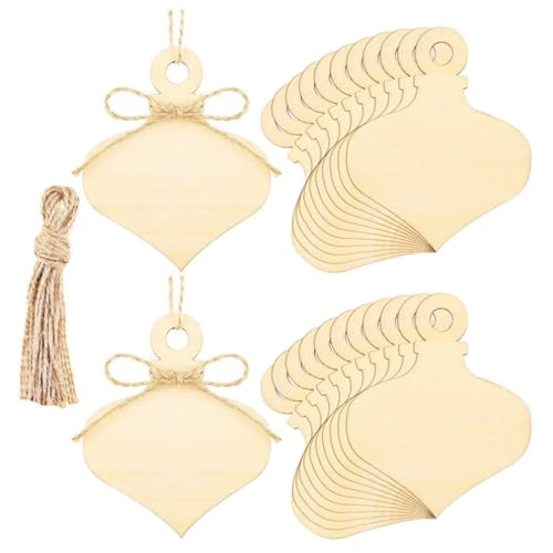 Holzausschnitte Ornamente für DIY Handwerk: 50 Stück unlackierte leere kleine Scheiben für Weihnachtsbaum-Party-Hängedekorationen Holzausschnitte Ornamente für DIY Handwerk: 50 Stück unlackierte leere kleine Scheiben für Weihnachtsbaum-Party-Hängedekorationen von Healifty