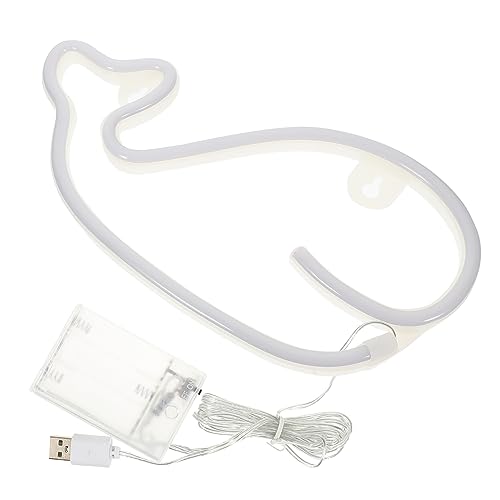 Neonlichtschild Wal LED für Drinnen Dekoratives für Schlafzimmer Batterie und USB Betrieben Element für Partys und Besondere Anlässe von Healifty
