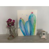 Blaue Kakteen von HealingHeartfulArt