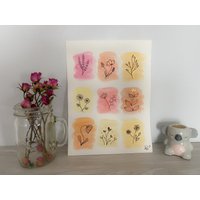 Warme Bunte Blumen von HealingHeartfulArt