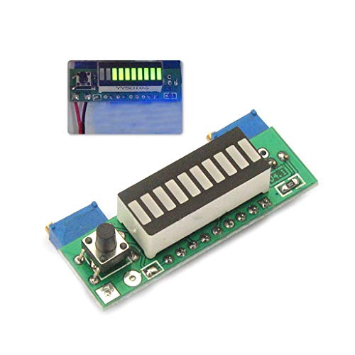 Heallege DIY Kits LM3914 3,7 V Lithium-Batterie-Kapazitätsanzeigemodul Anzeigetafel grün von Heallege