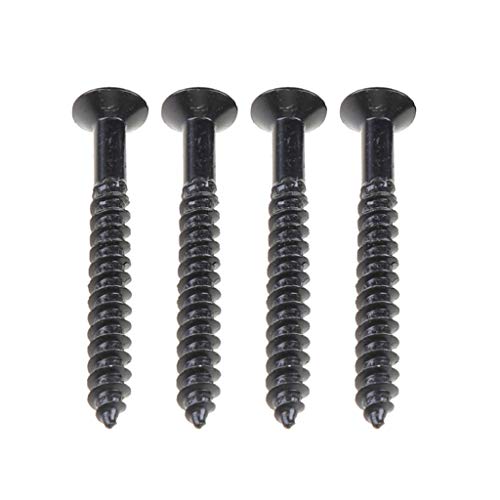 Heallege Halsplatten-Befestigungsschrauben für BoltOn Neck Fender Strat Gitarrenteile Zubehör Schwarz von Heallege