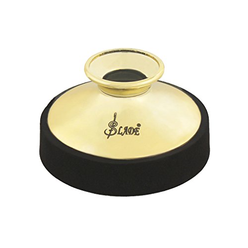 Heallege Leichter ABS-Dämpfer-Dämpfer-Schalldämpfer für Altsaxophon-Musikinstrument Gold von Heallege