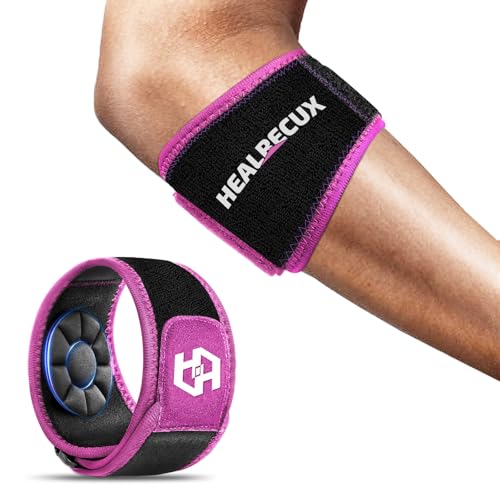 Healrecux Ellenbogenbandage Männer Damen, Einstellbare Tennisarm und Golferarm Bandage für Sehnenentzündung, Unterarm Schmerzen, Kompression Armbandage Ellbogen Manschette Healrecux Ellenbogenbandage Männer Damen, Einstellbare Tennisarm und Golferarm Bandage für Sehnenentzündung, Unterarm Schmerzen, Kompression Armbandage Ellbogen Manschette von Healrecux