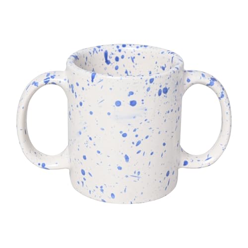 HealthGoodsIn Tasse mit zwei Griffen (Doppelgriff-Tasse) gegen Zittern 350 ml (Dalmatinerblau) von HealthGoodsIn