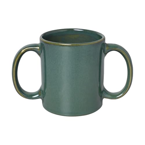 HealthGoodsIn Tasse mit zwei Griffen (Doppelgriff-Tasse) gegen Zittern 350 ml (elegantes Grün) von HealthGoodsIn