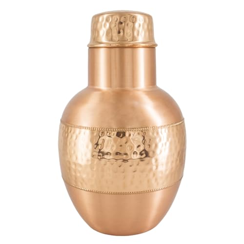 Wasserkaraffe für den Nachttisch, reines Kupfer, umweltfreundlich, ayurvedische Vorteile, Fassungsvermögen: 1,8 l von HealthGoodsIn