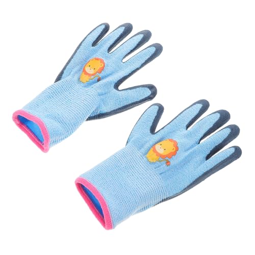 Healvian 1 Paar Schutzhandschuhe Für Mit Jugend Angelhandschuhe Gartenhandschuhe Kinderhandschuhe Funktionieren Reithandschuhe Wandern Handschuhe Sky-blue Polyester von Healvian