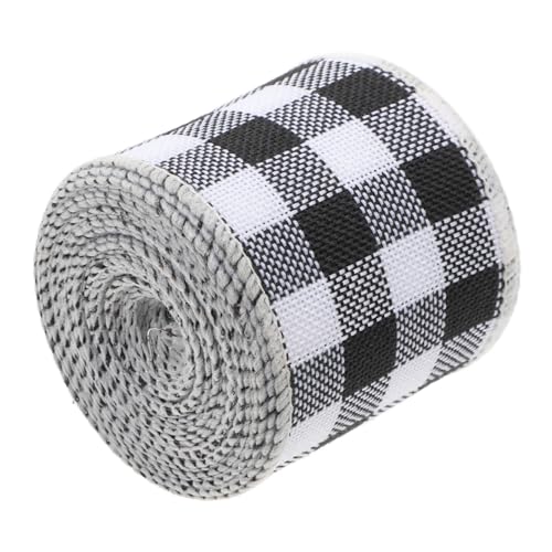 Healvian 1 Rolle Weihnachtsgeschenkband aus Jute mit Karomuster Lange Dekorative Bänder für DIY Handwerksprojekte und Blumenarrangements Langlebig und Vielseitig Einsetzbar Healvian 1 Rolle Weihnachtsgeschenkband aus Jute mit Karomuster Lange Dekorative Bänder für DIY Handwerksprojekte und Blumenarrangements Langlebig und Vielseitig Einsetzbar von Healvian