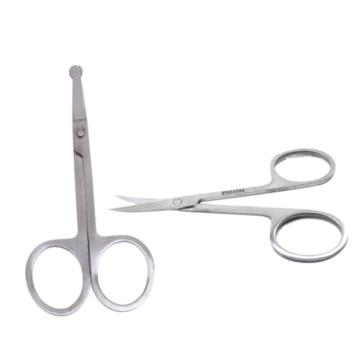Healvian 1 Satz Nasenhaarschneider Und Augenbrauenschneider Scheren Mit Abgerundeten Und Gebogenen Klingen Für Sicheres Trimmen Von Augenbrauen Und Nasenhaaren 2 Stück Healvian 1 Satz Nasenhaarschneider Und Augenbrauenschneider Scheren Mit Abgerundeten Und Gebogenen Klingen Für Sicheres Trimmen Von Augenbrauen Und Nasenhaaren 2 Stück von Healvian