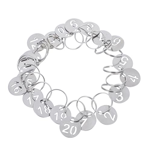 Healvian 1 Satz Teiliges Nummernschildern Mit Ringen Robuste Id Tags Für Schlüssel Namensschilder Zur Schlüsselorganisation Klassifizierung 20 Stück Healvian 1 Satz Teiliges Nummernschildern Mit Ringen Robuste Id Tags Für Schlüssel Namensschilder Zur Schlüsselorganisation Klassifizierung 20 Stück von Healvian