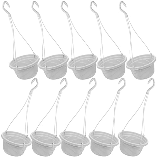 Healvian 10 Sätze Blumentopf Hängend Balkon Blumenampel Außen Plastikblumentöpfe Plastikblumentöpfe Hängekörbe Hängepflanzentöpfe Für Den Außenbereich von Healvian