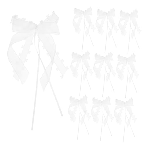 Healvian 10 Stück Transparente Bows für Hochzeits und Partydekoration Diy Schleifen für Autotürgriffe Rückspiegel und Heimdekorationen Langlebig und Farbecht für Festliche Anlässe von Healvian