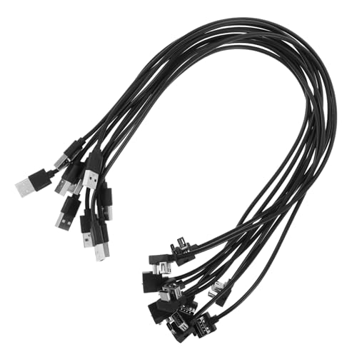 Healvian 10 Stück USB Ladekabel Verlängerung mit Fach USB Ausgang Kompatibel für Koffer und Rucksack Reisefreundlich Multifunktions Adapter für Smartphone Tablet Laptop für Gruppen und von Healvian