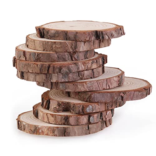 Healvian 10 Stück Holzscheiben Für Mittelstücke Holzrunden Zum Basteln 7–9 Cm Große Holzscheitscheiben Für Diy-Kunsthandwerk Hochzeits-Mittelstücke Healvian 10 Stück Holzscheiben Für Mittelstücke Holzrunden Zum Basteln 7–9 Cm Große Holzscheitscheiben Für Diy-Kunsthandwerk Hochzeits-Mittelstücke von Healvian
