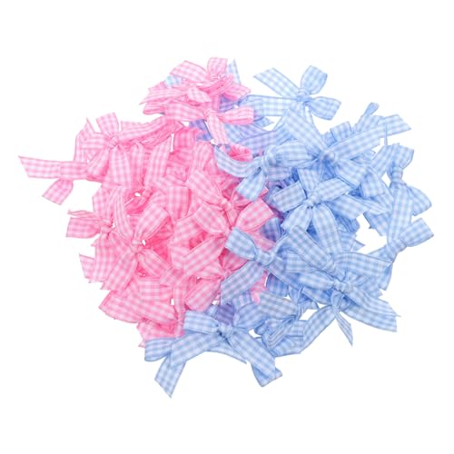 Healvian 100 Stück Mini Polyester Schleifen für Bastelarbeiten Geschenkverpackung und Dekoration Vorgebundene Bogen für Scrapbooking Hochzeitsdeko und von Healvian