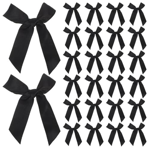Healvian 100 Stück Mini-Schleifen aus schwarzem Satinband, kleine Weihnachtsschleifen für Heimwerker, Bastelarbeiten, Nähprojekte, Verpacken, Hochzeits- und Partygeschenke Healvian 100 Stück Mini-Schleifen aus schwarzem Satinband, kleine Weihnachtsschleifen für Heimwerker, Bastelarbeiten, Nähprojekte, Verpacken, Hochzeits- und Partygeschenke von Healvian