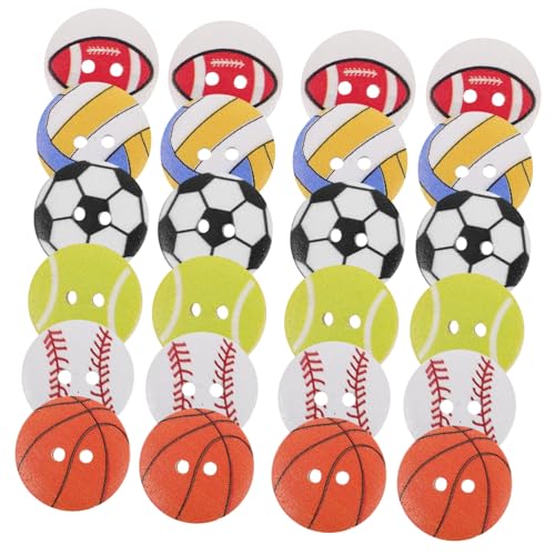 Healvian 100 Stück Sportliche Holzknöpfe Runde Nähknöpfe für Diy Bastelprojekte Fußball Basketball Tennis für Kleidung und Accessoires Healvian 100 Stück Sportliche Holzknöpfe Runde Nähknöpfe für Diy Bastelprojekte Fußball Basketball Tennis für Kleidung und Accessoires von Healvian
