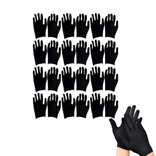 Healvian 12 Paare Baumwollhandschuhe Dünne Arbeitshandschuhe Gartenhandschuhe Etiquette Handschuhe Handschutz Arbeitsschutzhandschuhe FüR Elektronik, Labor, PräZisionsarbeiten von Healvian