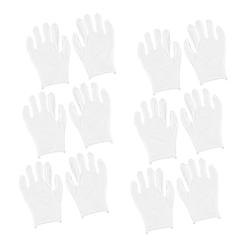 Healvian 12 Paare Schmuckinspektionshandschuhe Schutzhandschuhe Münzhandschuhe Baumwolle weißer Stoffhandschuh baumwollhandschuhe warme Arbeitshandschuhe Sicherheitshandschuhe von Healvian