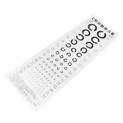Healvian 1stück C-typ Sehtafel Wandtafel Für Augenuntersuchung Pvc-visualisierungstafel Für Zuhause Schule Und Kleine Kliniken von Healvian