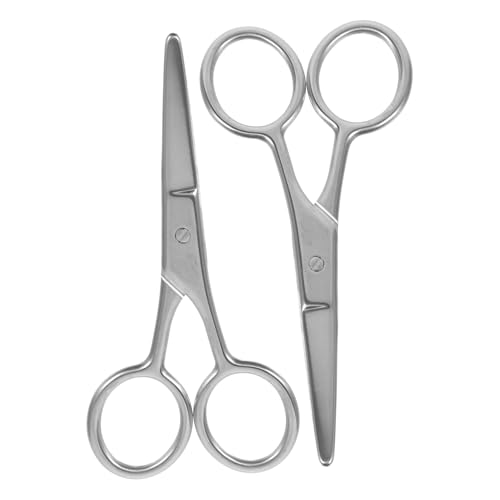 Healvian 2 Stück Augenbrauenschneider Kleine Runde Scheren für Präzises Augenbrauen und Nasenhaartrimming Multifunktionales Beautytool für Damen Healvian 2 Stück Augenbrauenschneider Kleine Runde Scheren für Präzises Augenbrauen und Nasenhaartrimming Multifunktionales Beautytool für Damen von Healvian