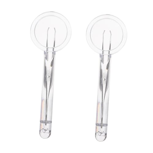 Healvian 2 Stück Handlupe Pinzette Multifunktionale Handliche Leichte Lupe aus Robustem Metall und Optischem Glas Kompakt für Outdoor Einsatz und Kinderbeobachtung Weiß Transparent von Healvian