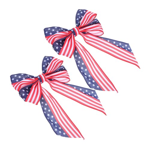 Healvian 2 Stück Patriotische Schleifen Ornamente Chic für Unabhängigkeitstag Polyester Material für Festliche Anlässe Wand und Türdekoration Healvian 2 Stück Patriotische Schleifen Ornamente Chic für Unabhängigkeitstag Polyester Material für Festliche Anlässe Wand und Türdekoration von Healvian