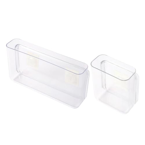 Healvian 2 Stück Teiliges Transparentes Nagelfreies Wand Aufbewahrungsset aus Hochtransparentem Material Stapelbare Organizerboxen für Wohnzimmer Büro Schlafzimmer Platzsparend und Healvian 2 Stück Teiliges Transparentes Nagelfreies Wand Aufbewahrungsset aus Hochtransparentem Material Stapelbare Organizerboxen für Wohnzimmer Büro Schlafzimmer Platzsparend und von Healvian
