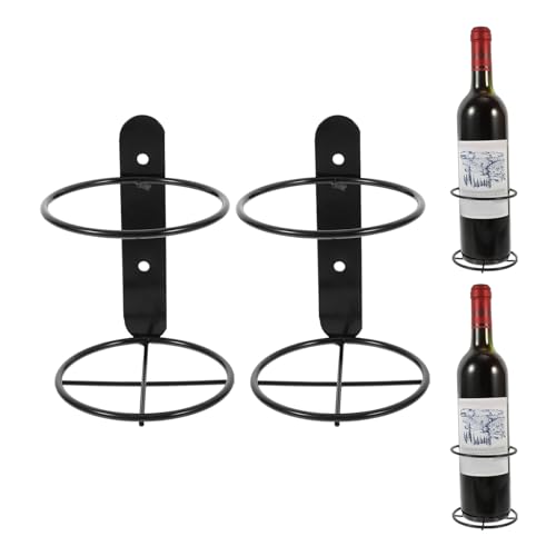 Healvian 2 Stücke Weinregal Zum Aufhängen Flaschenregal Freistehend Weinhalter Wand Montiert Weinregal Metall Wandmontierter Weinständer Weinglashalter Weinflaschenhalter von Healvian