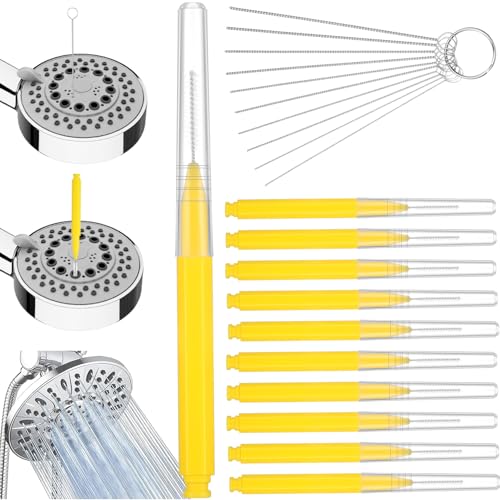 Healvian 20 Stück Reinigungspickel für Duschköpfe Multifunktionswerkzeug zur Entfernung von Verstopfungen für Kleine und Vergaserreinigung Praktische Anwendung für Optimale Wasserleistung von Healvian